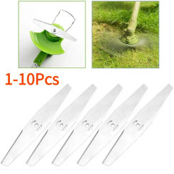 Metal Grass String Trimmer Head Replacement Saw Blades Lawn Mower Fittings 1-10Pcs Slotted Knife Garden Tool Part Accessories