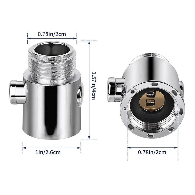Description Picture 3 of itemSolid Brass Shower Head Arm Diverter Valve Shower Head Bidet Sprayer Head Water Shut-Off Valve