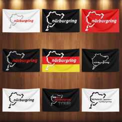 90x150CM Germany Nurburgrings Circuit Flag Racing Car Banner Tapestry Polyester Printed Flag Garage or Outdoor For Decoration
