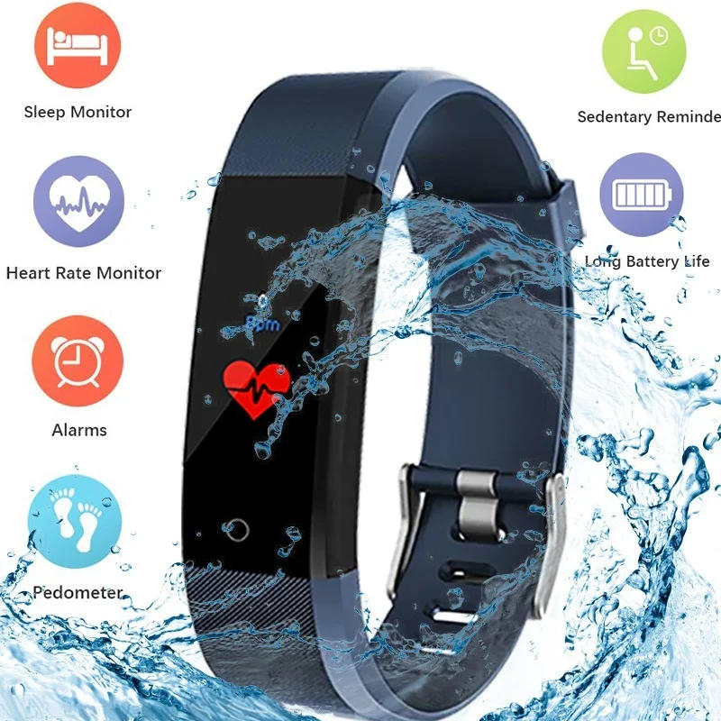 Description Picture 2 of itemSmart Bracelet Pedometer Step Counter Calorie Fitness Smart Watch  Walk Tracker Men Women Health Blood Pressure Wristband