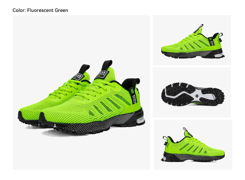 Description Picture 6 of itemBaasploa Men Running Shoes Lightweight Sneakers Designer Sneaker Male Breathable Tennis Shoe Non Slip New Sport Shoes