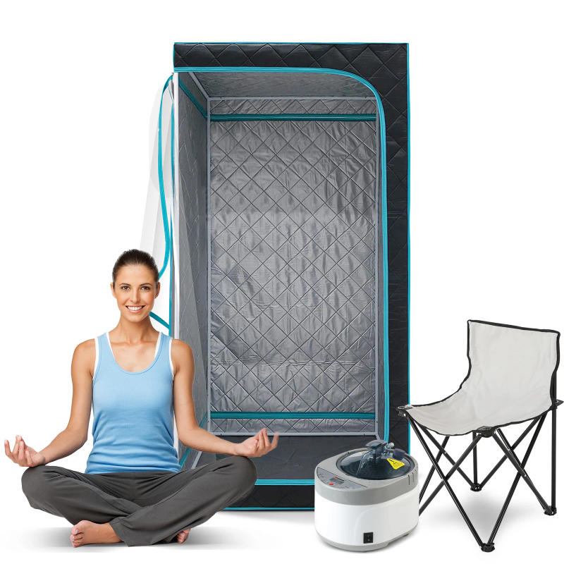 Description Picture 2 of itemFull Size Portable Steam Sauna Kit, Personal Sauna Spa for Home Relaxation, 4 Liters Steamer, Remote Control, Foldable Chair
