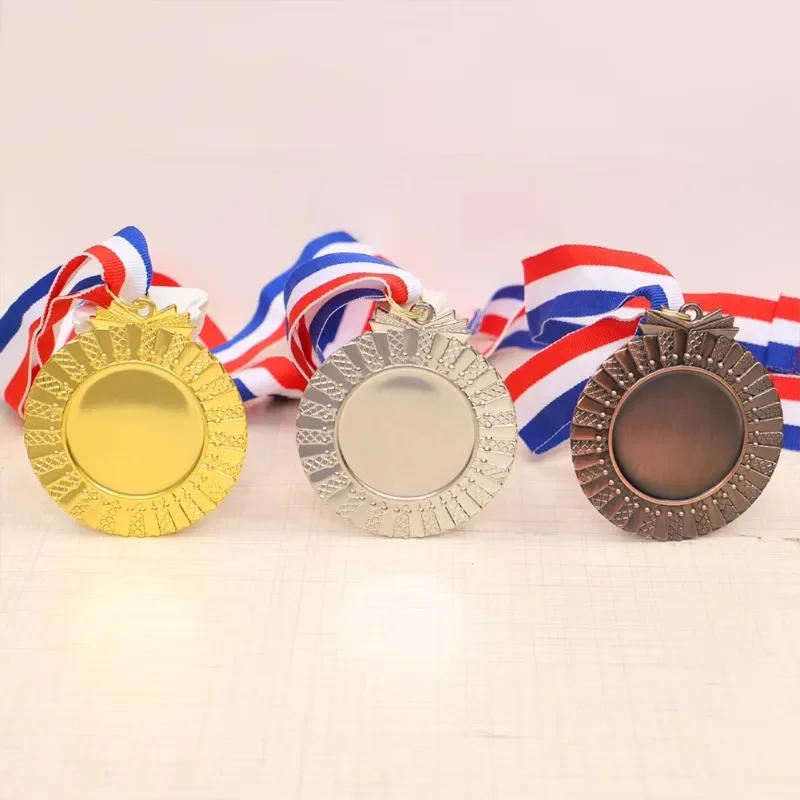 Description Picture 4 of item65MM Gold Silver Bronze Metal Award Medals Game Medals Sports Competition Winner Medals Souvenir for Sport Company Anniversaries
