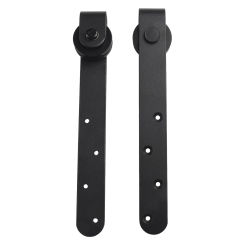 Door Hanger Hardware Kits I Shape Hanger Mini Silent Sliding Smooth 1/2\\\" Thick Black Door Doors Sturdy Hot New