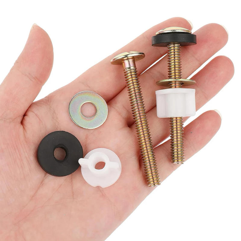 Description Picture 3 of item2/8pcs Toilet Seat Bolt Screw Set Heavy Duty Hinge Bolts And Nuts Replacement Bathroom Toilet Accessories Water Tank Bolts Tools