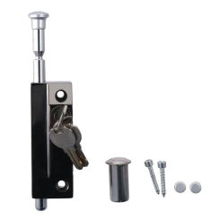 Universal Sliding Door Latch Alloy Steel Door Catch Hasp Bending Lock Patio Doors