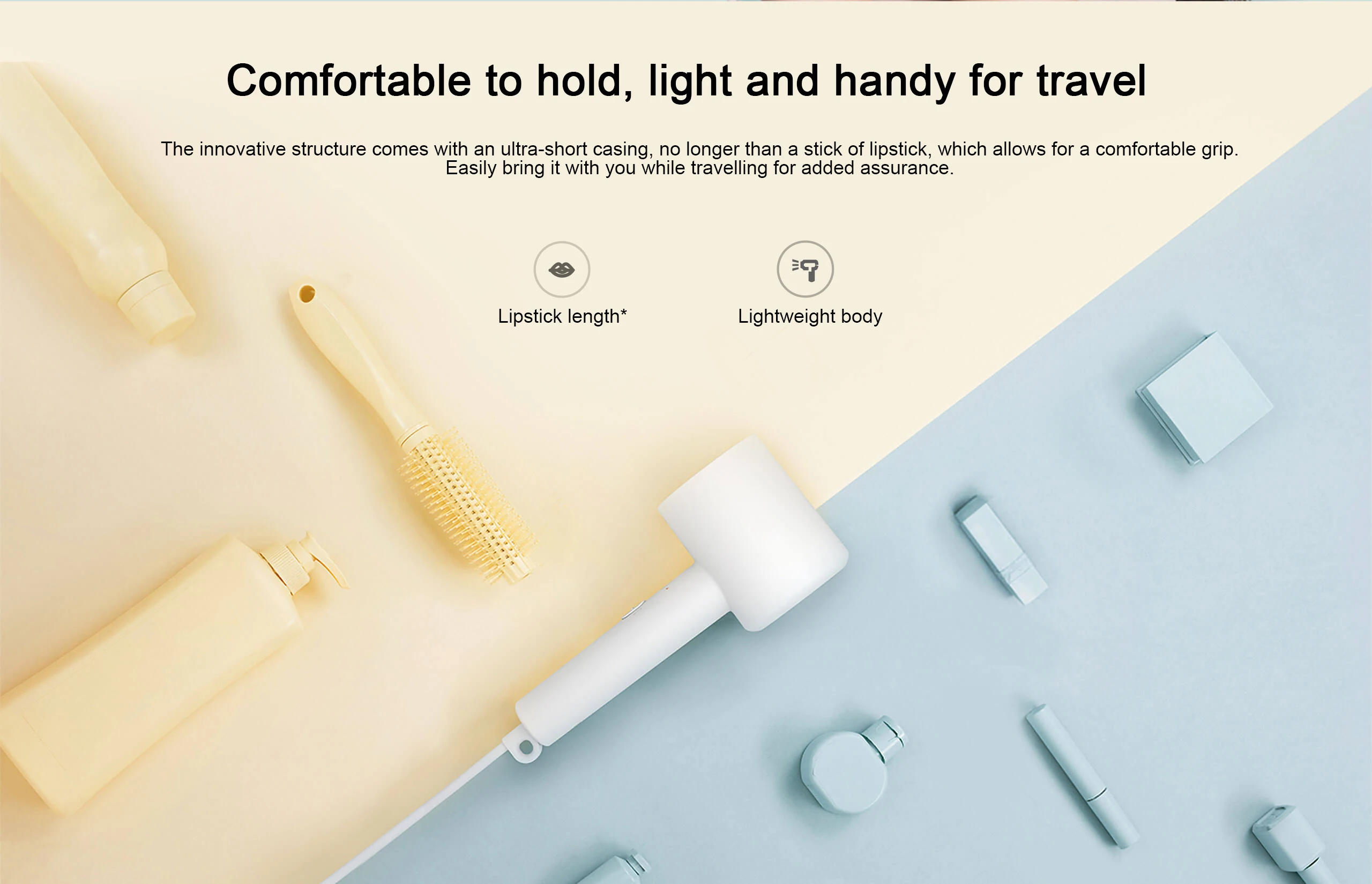 Description Picture 3 of itemXIAOMI MIJIA Mi Ionic Hair Dryer H300 Quick Dry Negative Ion Hair Care Professional For Home 1600W Electric Hair Dryers Diffuser