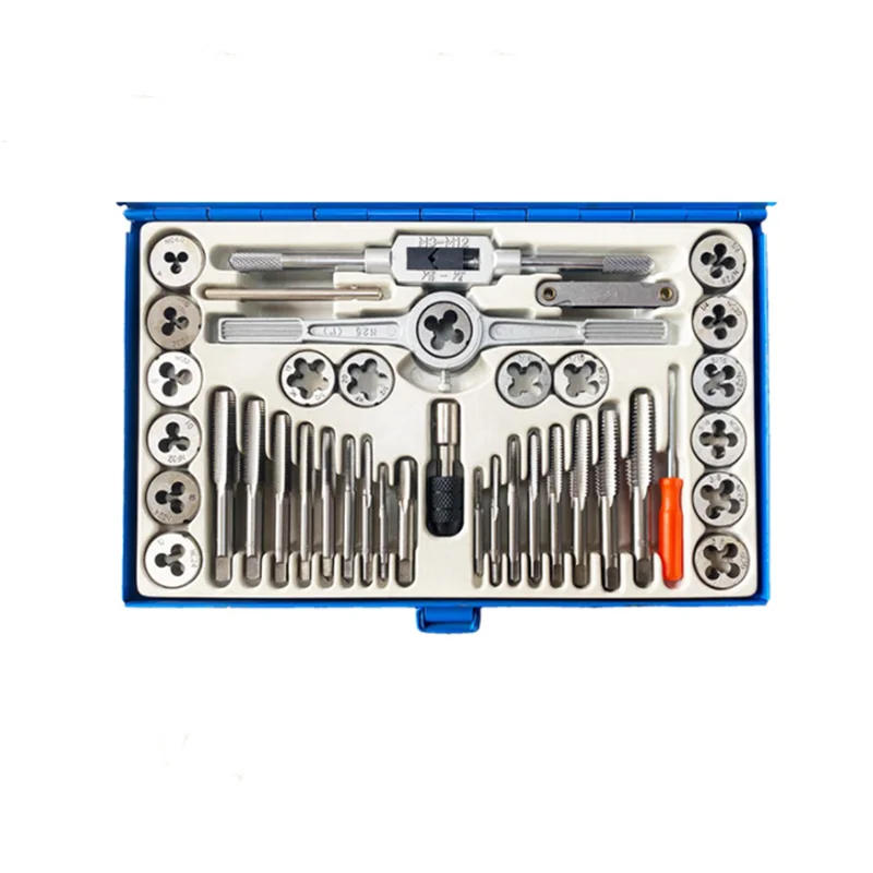 Description Picture 5 of item24/40pcs metric and imperial tap and die set, used for manual internal and external thread tapping and repair tool combination