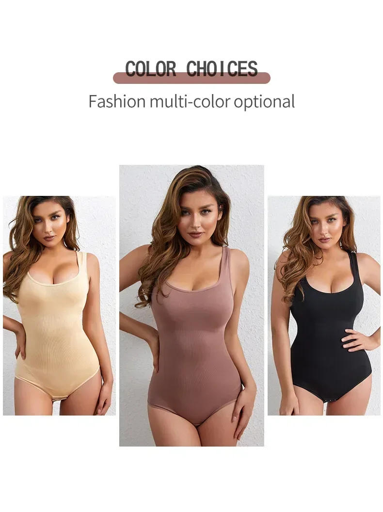 Description Picture 6 of item2 PCS Slimming Bodysuit Women One-Piece Shapewear Corset Reducing Body Shaper Modeling Underwear Tummy Control Panties Briefs