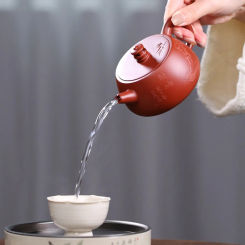Kung fu tea set 1 teapot]120ml Xishi porcelain tea set ceramic Yixing purple clay pot