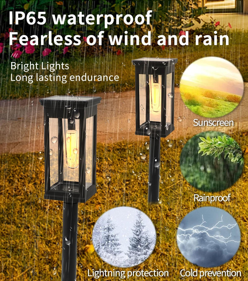 Description Picture 2 of itemSolar Pathway Warm Lights Outdoor Waterproof Solar Powered Garden Lights for Walkway Yard Backyard Landscape Lighting Decorative