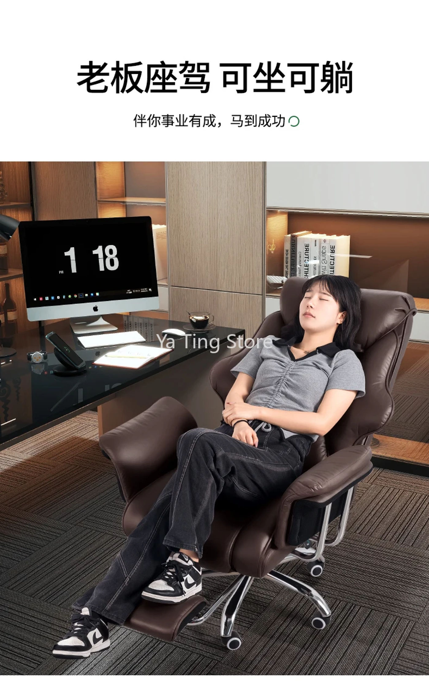 Description Picture 6 of itemSwivel Desk Office Chair Computer Recliner Accent Study Designer Arm Office Chair Vanity Silla Escritorio Cheap Furniture HDH