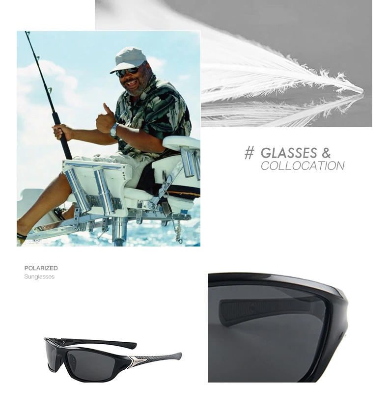 Description Picture 3 of itemPolarized Fishing Sunglasses 2023 Men Women Sun Glasses Fishing Camping Driving Eyewear Outdoor Sports Goggles UV400 Sunglasses