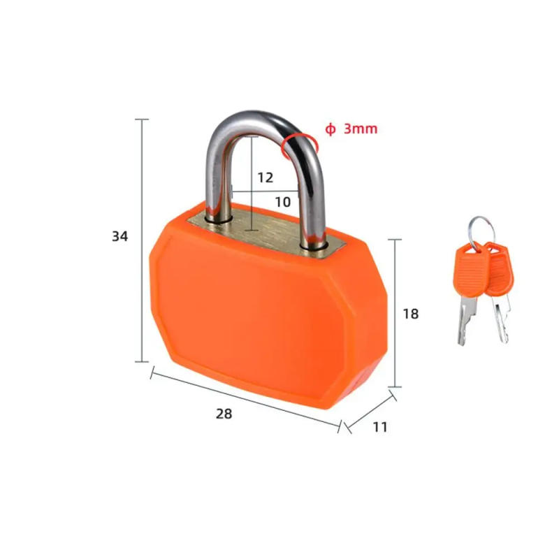 Description Picture 2 of item23mm Portable Small Mini Strong Steel Padlock Travel Suitcase Diary Lock With 2 Keys Luggage Anti-Theft Security Padlocks