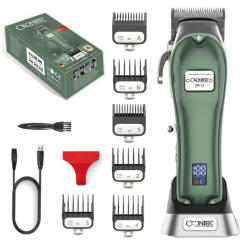 All Metal Cordless Professional Hair Clipper Barber Hair Trimmer For Men Beard Electric Hair Cutting Machine Adjustable Kit