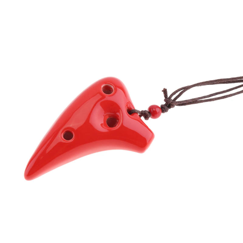 Description Picture 6 of itemMini 6 Holes Alto ToneC Necklace Ocarina Ceramic Black Pottery Flute Instrument with Hang Rope 4 Colours Optional