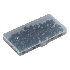 50 Pieces Black Push Pin Metal Hangers Durable Picture Hanging Pin for Home Office