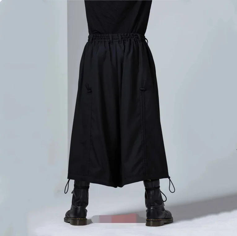 Description Picture 5 of itemMen's Capris New Youth Leisure Trend Men's Pants Handsome Straight Pants Loose And Versatile Wide Leg Drawstring Men's Pants