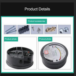 ELECAL Differential Pressure Gauge barometer micromanometer analog Manometer Pointer for air gas meters -30PA-30KPA  EM2000A