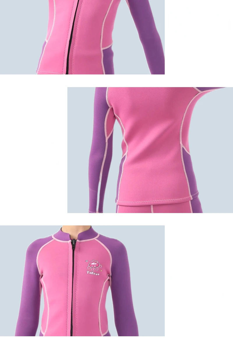 Description Picture 4 of itemChildren's Diving Suit 2.5mm Split Body Swimsuit for Boys Warm Long Sleeved Sun Protection Surfing Snorkeling Suit