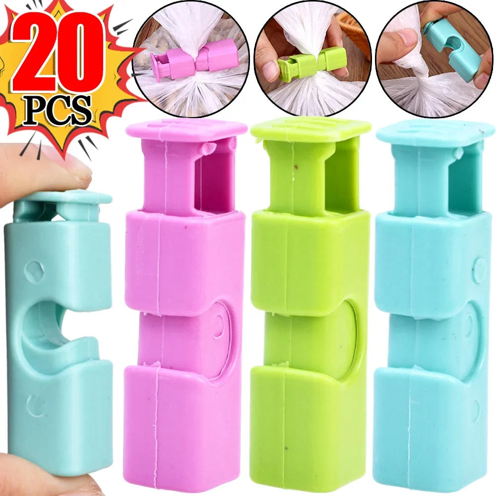 Description Picture 3 of item1/20pcs Sealing Clip Food Preservation Bag Clip Snack Fresh Food Storage Seal Clips Reusable Sealer Clamp Kitchen Storage Tool