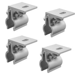 4Pcs Solar Panel Bracket Photo Voltaic PV Panel Roof Standing Seam Clamp Aluminum Alloy Solar Power System Mounting Fixing