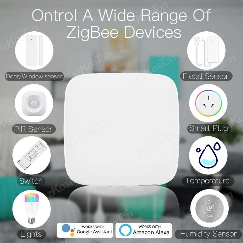 Description Picture 6 of itemTuya Smart Life APP Zigbee 3.0 Gateway Hub Smart Home Automation Device Remote Control Wireless Bridge Works with Alexa Google
