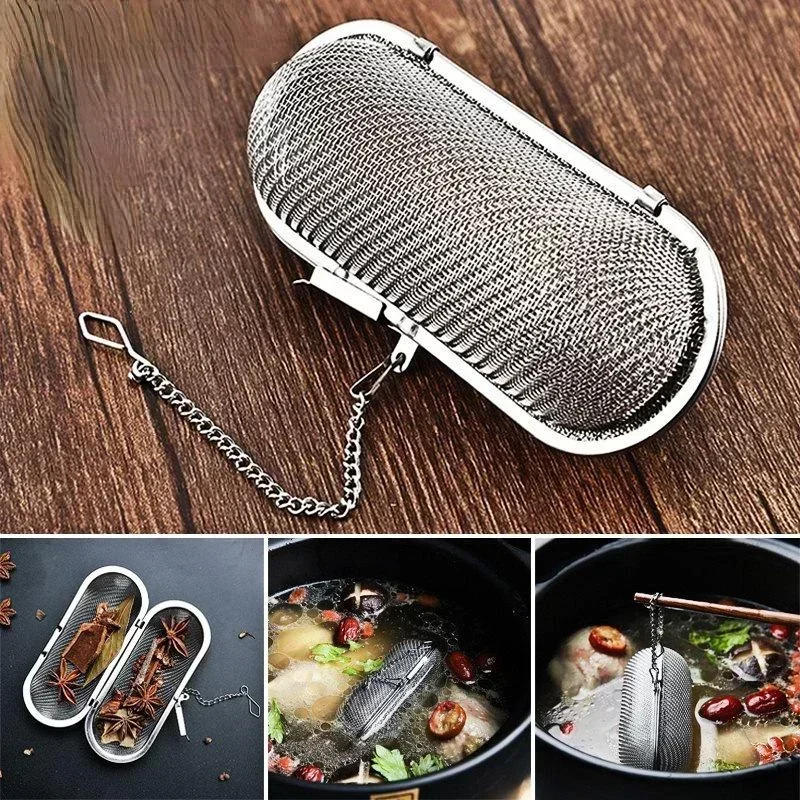 Description Picture 2 of itemCreative Stainless Steel Mesh Tea Infuser Reusable Cup Strainer Loose Leaf Spice Filter for Teapots Mugs Cup to Steep Tea Coffee
