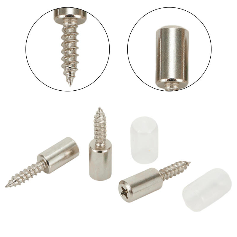 Description Picture 5 of item20pcs Self-tapping Screw With Rubber Sleeve Cabinet Bracket Glass Laminate Support Nonslip Partition Nail For Wooden Cabinets