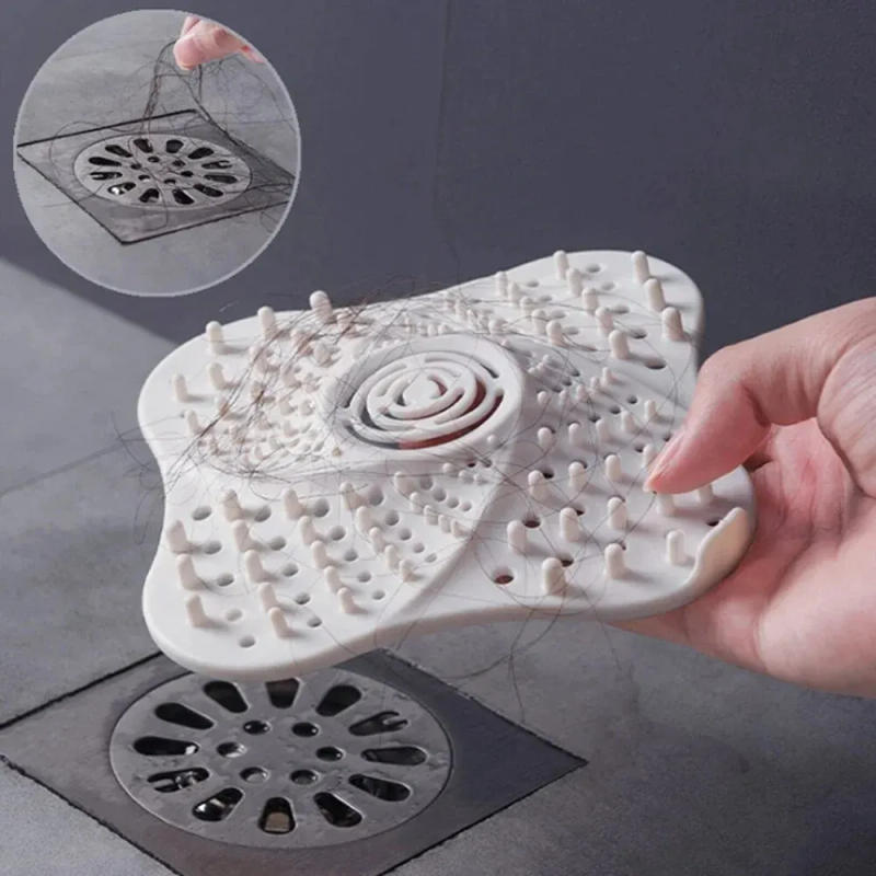 Description Picture 6 of item1pc Anti-blocking Hair Catcher and Stopper Plug Trap Shower Floor Drain Covers Sink Strainer Filter Bathroom Kitchen Accessories