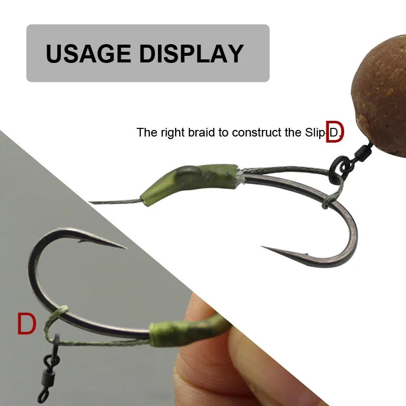 Description Picture 6 of item20m Carp Fishing Line Hook Link Slip-D Braid Hooklink Uncoated Braid Line for Hair Rig D Rig 25IB Carp Coarse Fishing Tackle