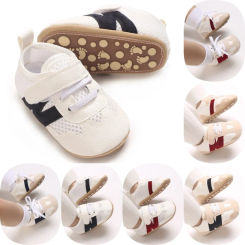 Fashionable Color Blocked Baby Shoes Casual Baby Sports Shoes Rubber Soles Anti Slip And Comfortable Walking Shoes 0-18M