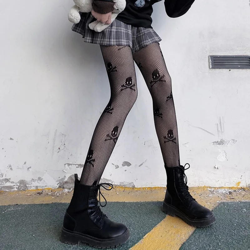 Description Picture 5 of itemSexy Fishnet Stockings Black Lolita Body High Socks Kawaii Long Fish Net Pantyhose Mesh Tights Lingerie Skin JK Waist Hosiery