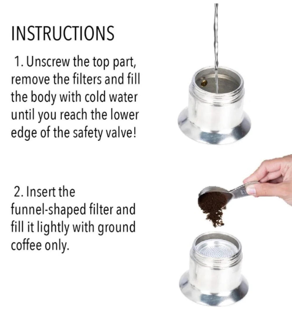 Description Picture 6 of item50ML Aluminum Single Tube Moka Pot 1 Cup Coffee Pot Stovetop Italian Coffee Machine Espresso Utensils Kitchen Coffeeware Barista