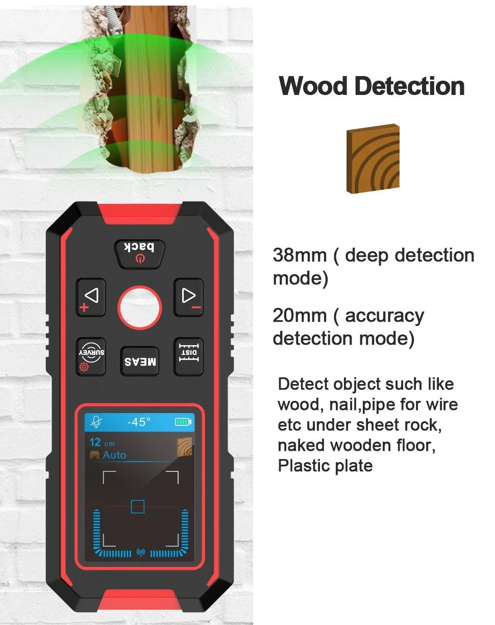 Description Picture 6 of itemNF-518S Industrial Metal Detectors Metal Detector AC Cable Metal Pipes Rebar Multifunctional Wall Detector With Positioning Hole