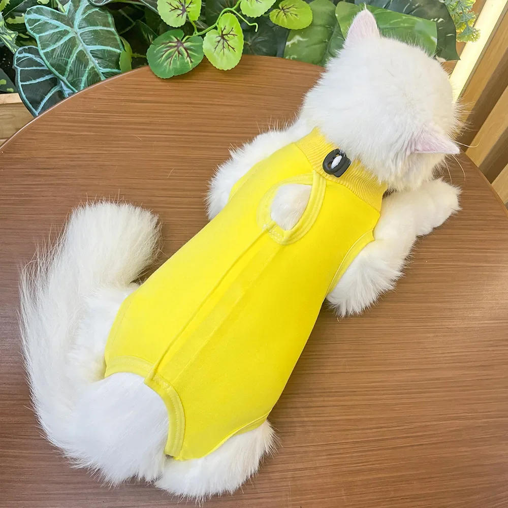 Description Picture 5 of itemAnti Licking Pet Cat Clothes Girls Kitten Overall Pajamas Cat Clothes Recovery Suit Female Jumpsuit Cat Sterilization Vest Shirt