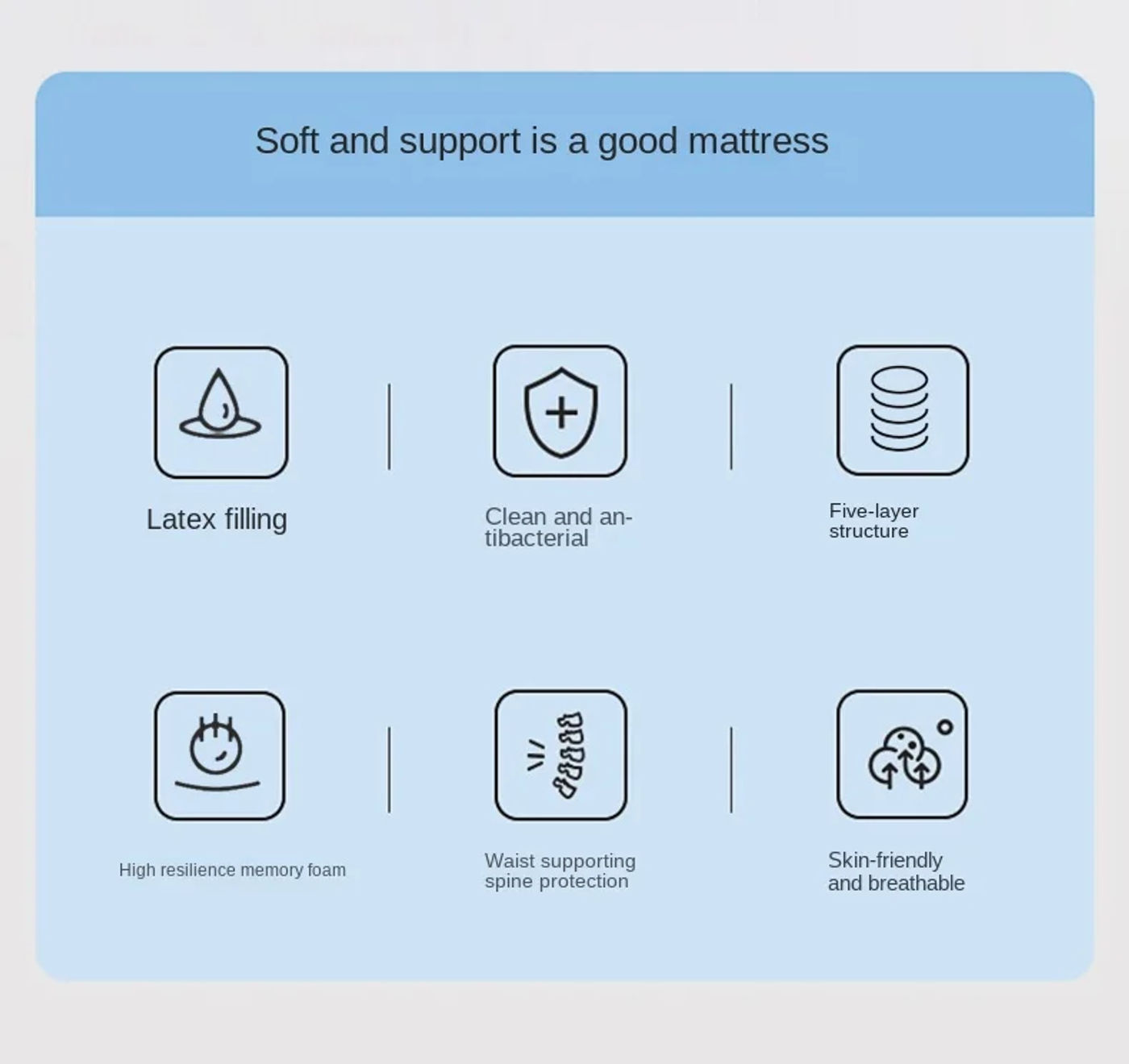 Description Picture 3 of itemClass A Knitted Embroidered Latex Mattress Memory Foam Thickened Tatami Mat  Twin Bed Mat Floor Mattress No collapse