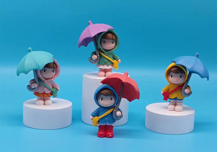 Description Picture 6 of itemCute Umbrella Couple Car Interior Decoration Action Figures Auto Rearview Mirror Dashboard Ornaments Doll Landscape Crafts 1pc