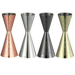 Integrated-Style Jigger Double Cocktail Jigger Bar Measure with Etched Pattern Bar Tools