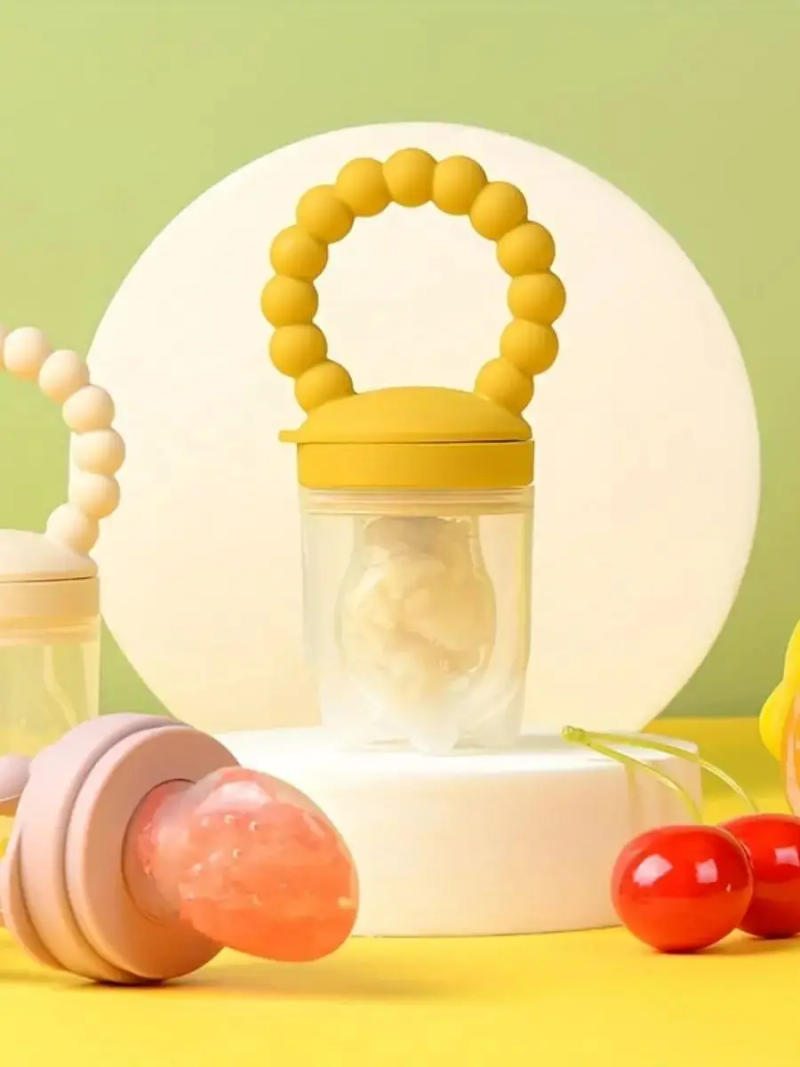 Description Picture 2 of item3pcs Children's Silicone Fruit & Vegetable Feeder With Handle - Perfect Food Supplement Pacifier ,Christmas, Halloween, Thanksgi