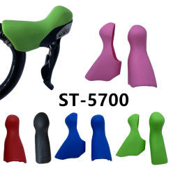 Bike Bicycle Brake Lever Hoods For-Shimano St-5700 105 Gear Shift Lever Cover Colorful Rubber Bicycle Brake Handle Protective