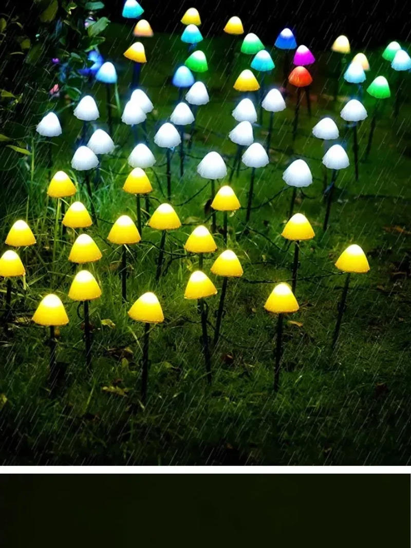 Description Picture 5 of itemSolar Mushroom Lights String Outdoor Garden Courtyard Lawn Lights Halloween Christmas Decoration Viewing Light LED String Lights
