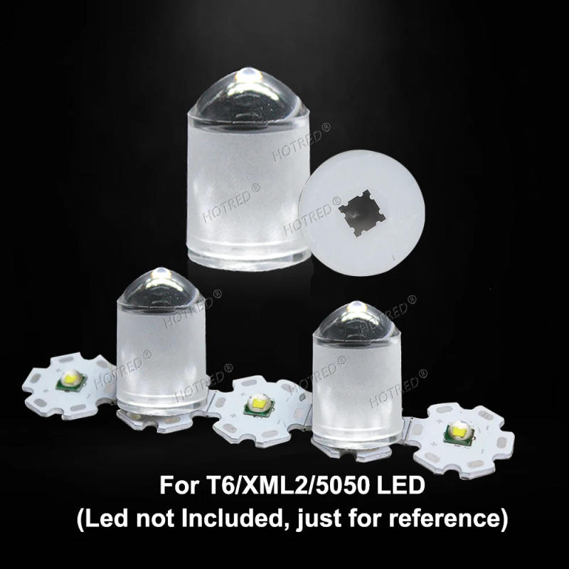 Description Picture 6 of item1-10pcs 5050 LED Lens 3 Degree Focus SMD T6 XXML2 XHP50.2 Optical Lenses A beam of light Spot flashlight Reflector Collimator