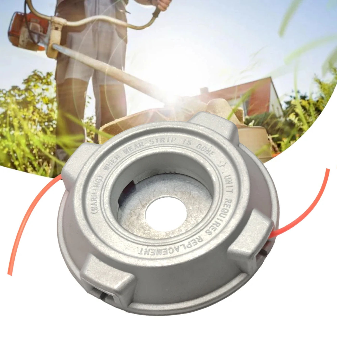 Description Picture 2 of itemAluminium Alloy Nylon Brush Mower Head Universal Trimmer Head Bump Spool Grass Brush Cutter Lawn Mower Garden Home Cutting