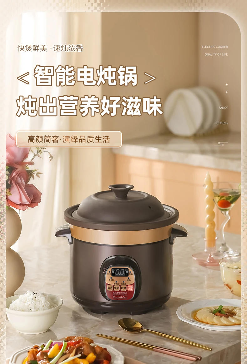 Description Picture 2 of item220V Royalstar Ceramic Electric Stewpot for Soup and Porridge with Purple Clay and Auto Functions C AA