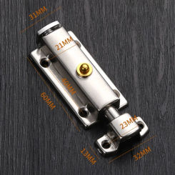 Door Latch Self-elastic Latch Latch Lock Self-elastic Sliding Stainless Steel Bolt Button Door Sliding Door Latch