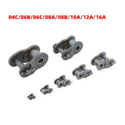 Single Row Half Buckle Chain Buckle 04C/06B/06C/08A/08B/10A/12A/16A Carbon Steel Industrial Drive Short Pitch Roller Chain