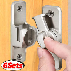 90 Degree Sliding Door Latches Sliding Door Locks Anti-theft Buckle Latches Home Cupboard Door Catches DIY Hardware Accessories