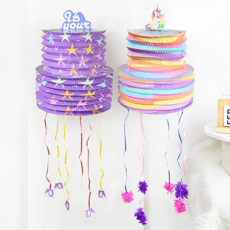 Description Picture 2 of itemChildren Birthday Star Pinata Game Paper Lantern Mexican Piñata Gift Box Funny Child Toy Birthday Festival Party Decoration Gift