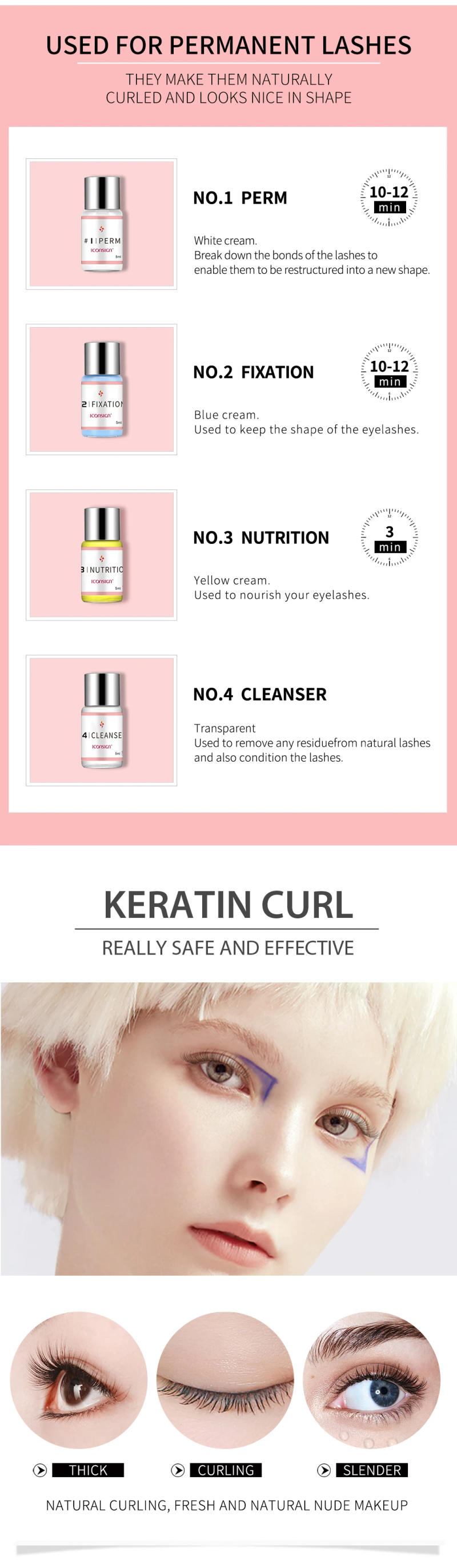 Description Picture 6 of itemICONSIGN Upgrade Version Lash Lift Kit Lifting Eyelashes Lasting 6-8 Weeks Lash Perm Eyelash Enhancer Calia Makeup Tools